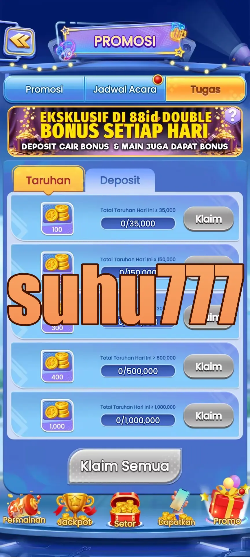 suhu777 Tangkapan Layar - APK Resmi